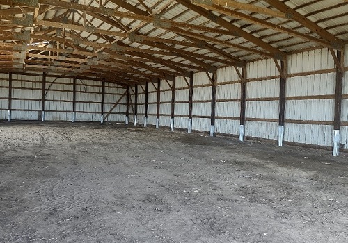 The interior of a building with Post-Frame Construction in Illinois