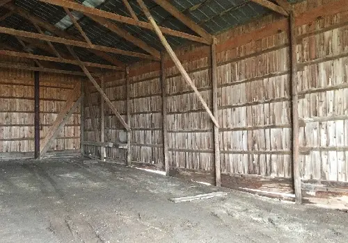 The inside of an old pole barn, needing Pole Barn Repair in Peoria IL