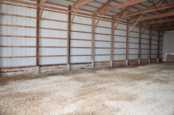 A barn after Anthem Built provided column repair services